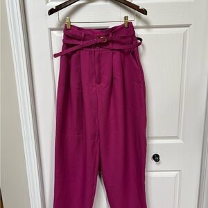 Cider Fuchsia Belted Trousers
